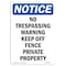 Signmission OSHA Notice Sign, 10" Height, Rigid Plastic, No Trespassing Warning Keep Off Sign, Portrait OS-NS-P-710-V-15000 - alternate 1